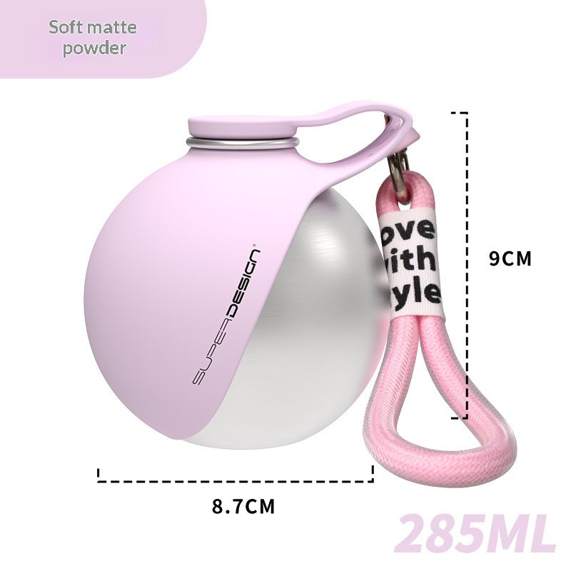 Portable Pet Stainless Steel Water Cup Small Dog Water Bottle. Convenient Dog Drink Dispenser