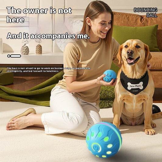Self Moving Automatic Jumping Dog Ball Toy (TPE) - interactive, motion-driven dog ball for energetic play.