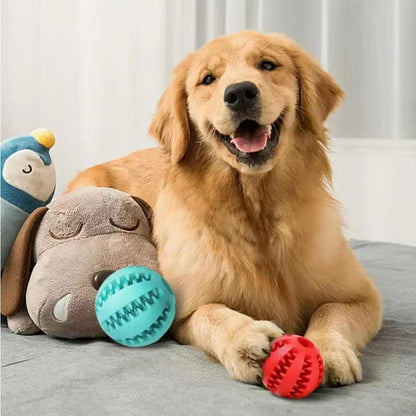 Dog Toys Treat Balls Interactive Rope Rubber Balls for Chewing Bite Resistant Toys