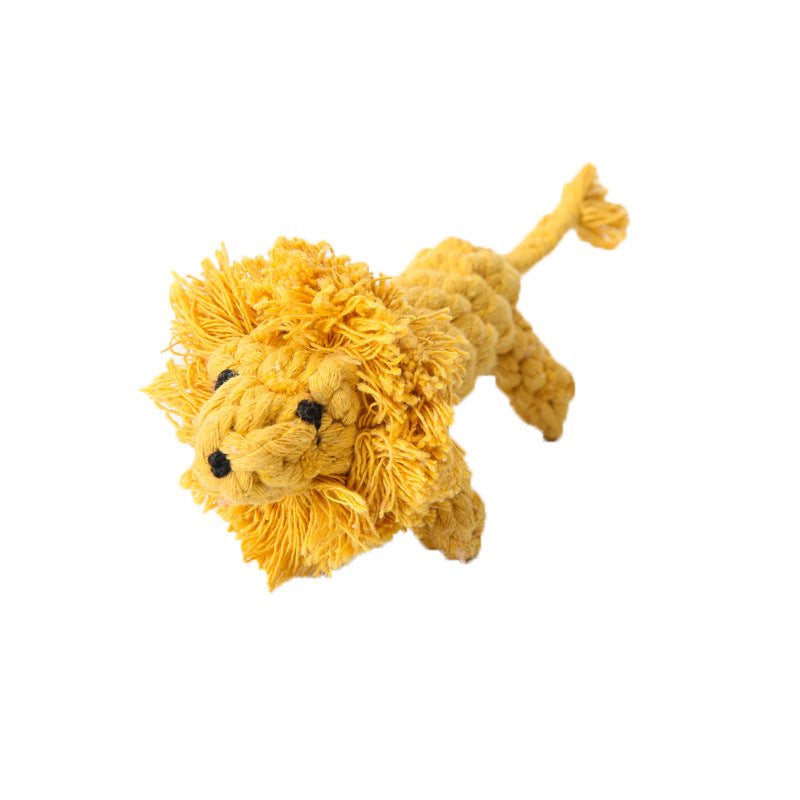 Pet Cotton Rope Lion Toy for Chewing