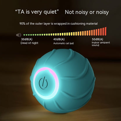 Smart Cat Toy Rolling Ball Silicone Pet Toy With Automatic Play