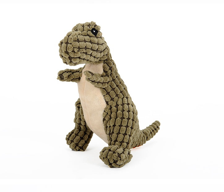 Dinosaur Dog Toy - Plush Stuffing Squeakers