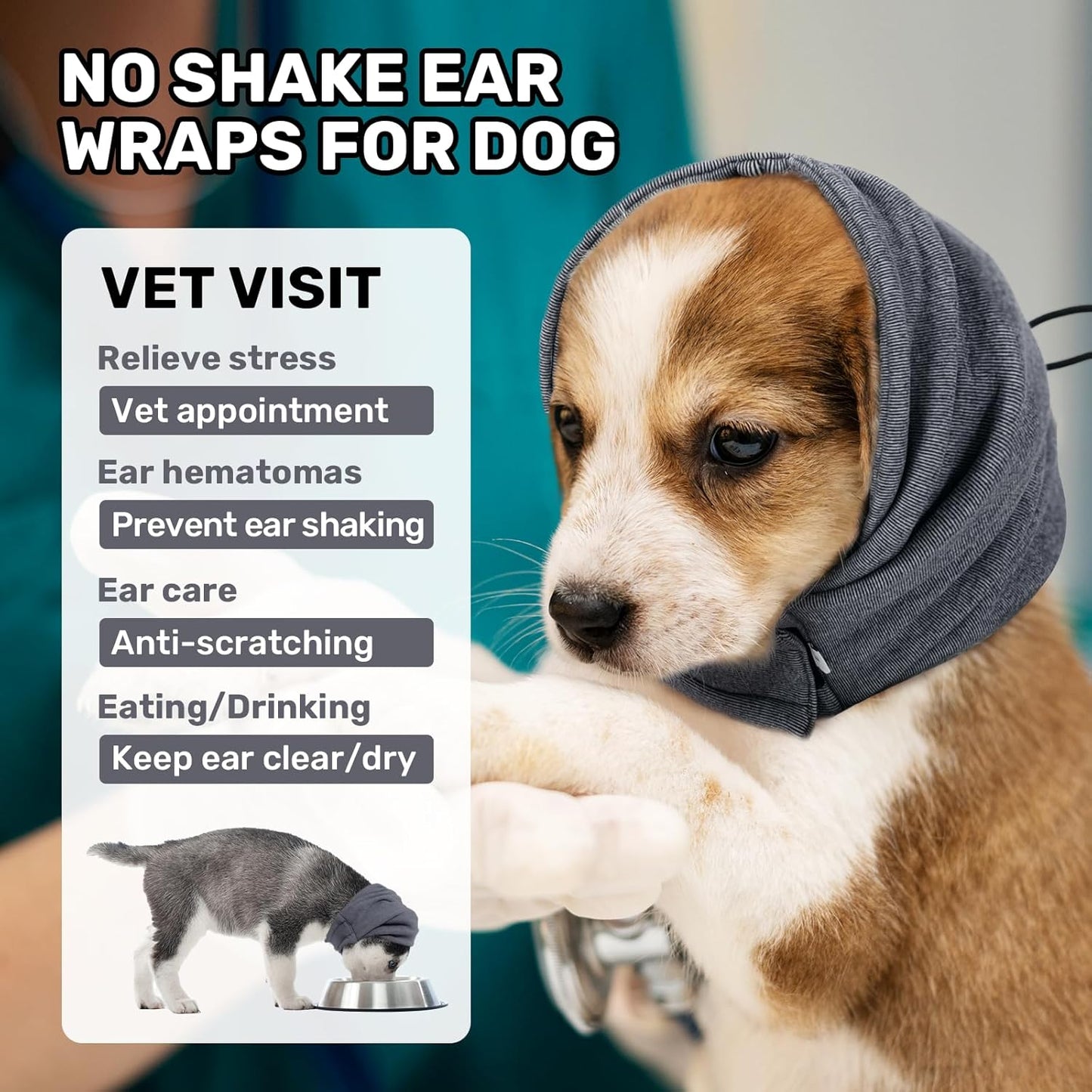 Calm Pup Wrap for Anxiety Relief, Hematoma, Grooming And Force Drying
