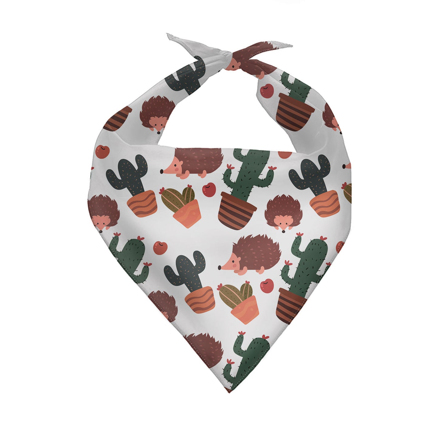 Plant Pattern Dog Triangle Bandana Polyester Scarf
