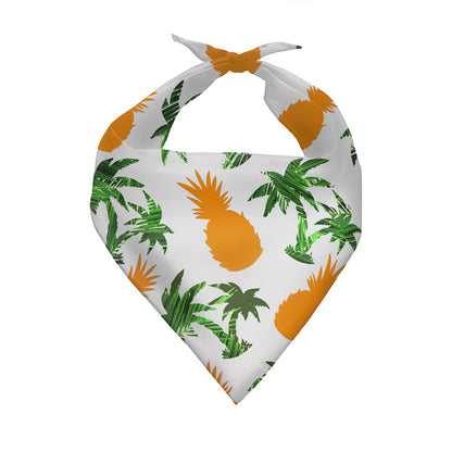Plant Pattern Dog Triangle Bandana Polyester Scarf