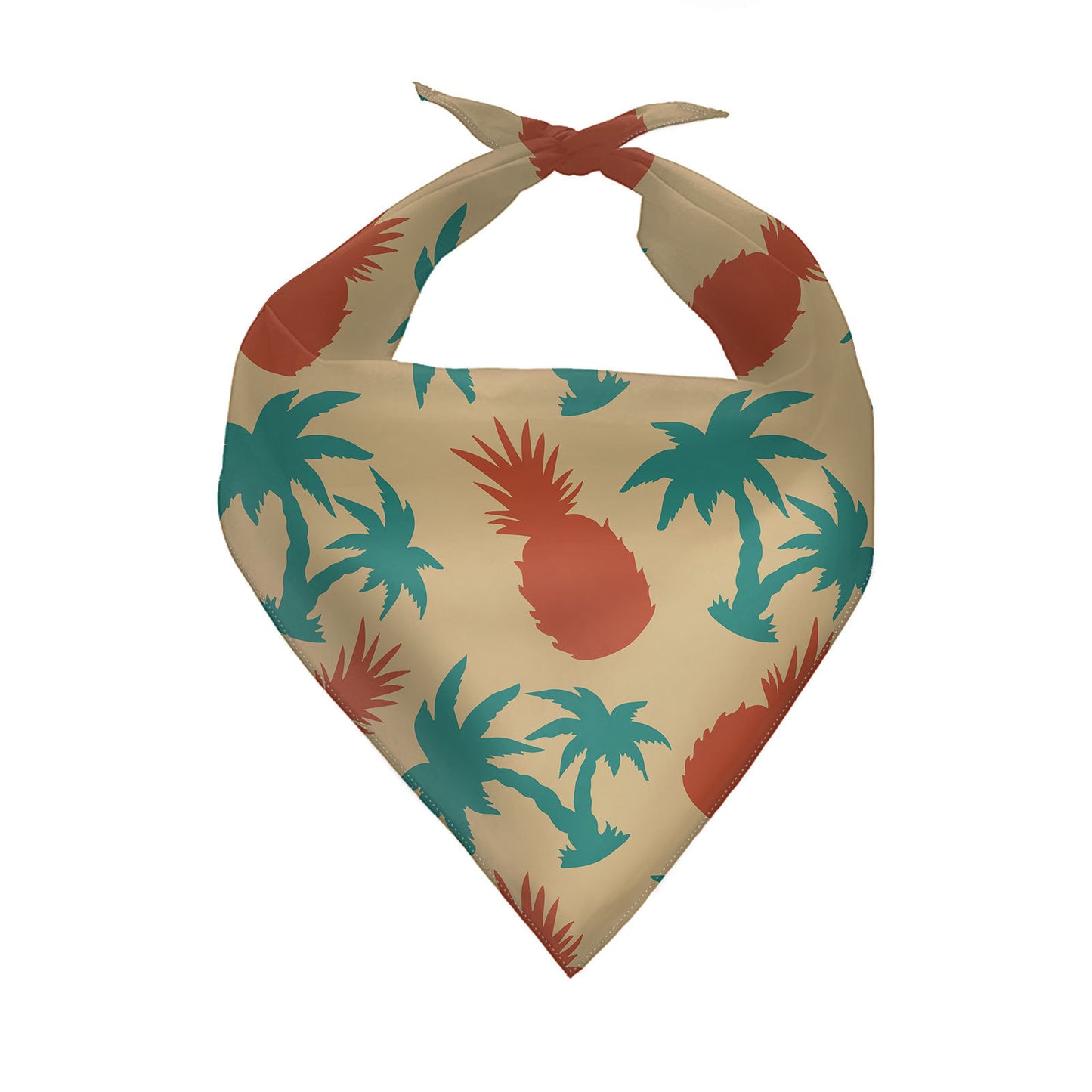 Plant Pattern Dog Triangle Bandana Polyester Scarf
