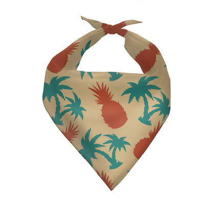 Plant Pattern Dog Triangle Bandana Polyester Scarf