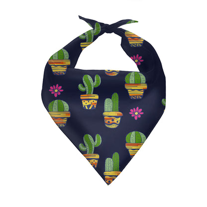 Plant Pattern Dog Triangle Bandana Polyester Scarf