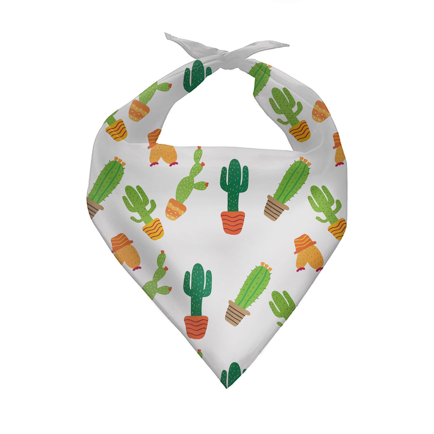 Plant Pattern Dog Triangle Bandana Polyester Scarf