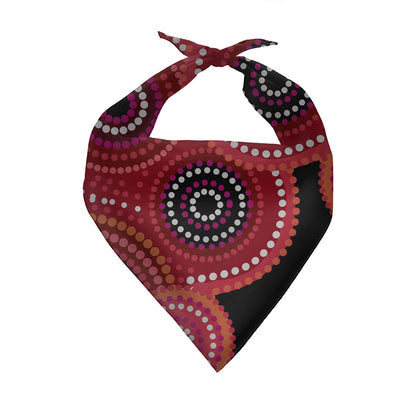 Plant Pattern Dog Triangle Bandana Polyester Scarf