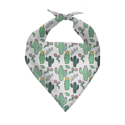 Plant Pattern Dog Triangle Bandana Polyester Scarf