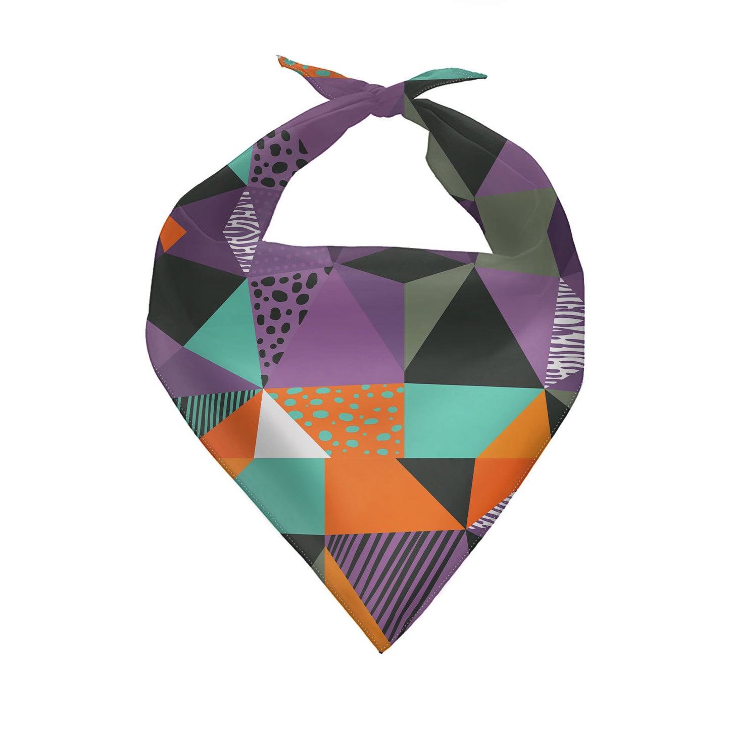 Plant Pattern Dog Triangle Bandana Polyester Scarf