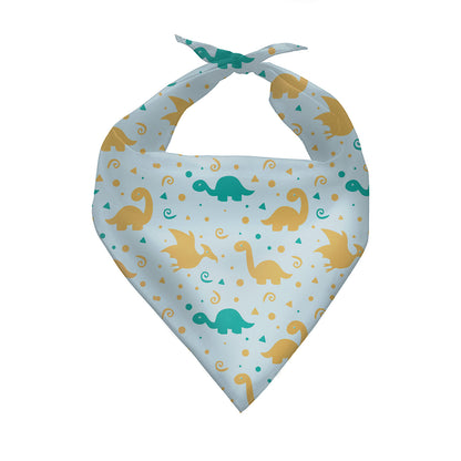 Plant Pattern Dog Triangle Bandana Polyester Scarf