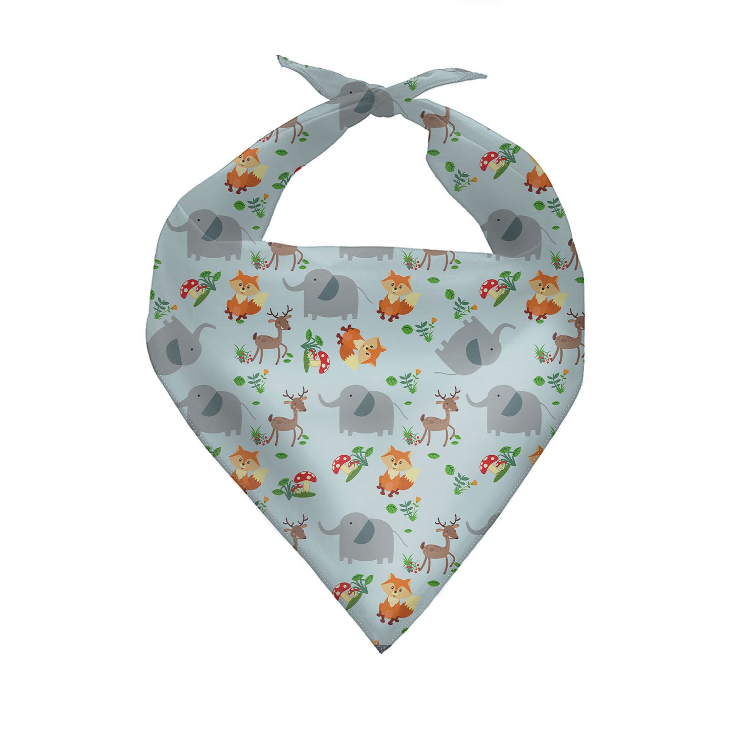 Plant Pattern Dog Triangle Bandana Polyester Scarf