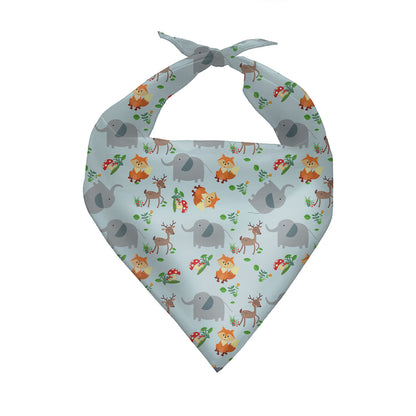 Plant Pattern Dog Triangle Bandana Polyester Scarf