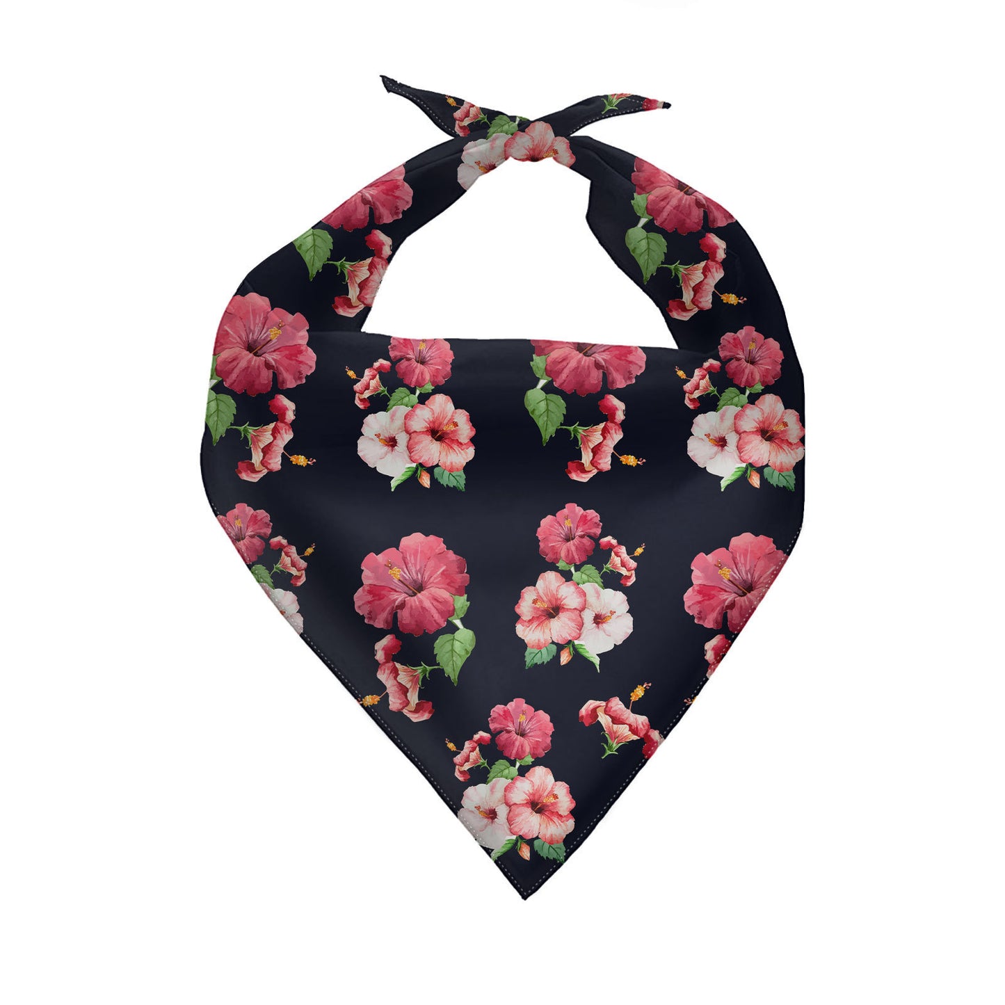Plant Pattern Dog Triangle Bandana Polyester Scarf