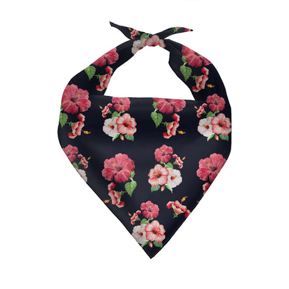 Plant Pattern Dog Triangle Bandana Polyester Scarf