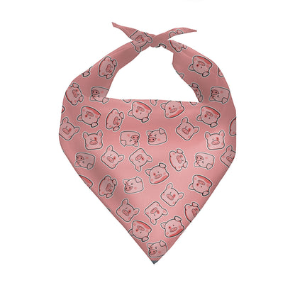 Plant Pattern Dog Triangle Bandana Polyester Scarf