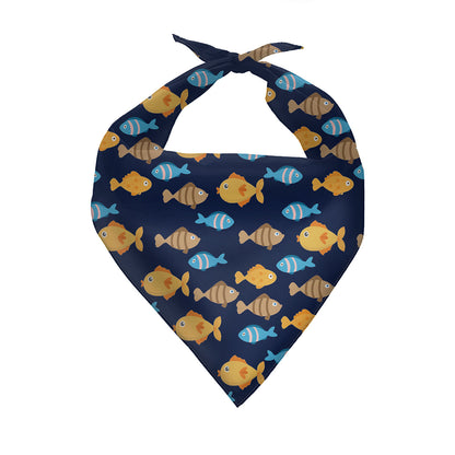 Plant Pattern Dog Triangle Bandana Polyester Scarf