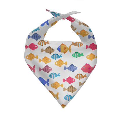 Plant Pattern Dog Triangle Bandana Polyester Scarf
