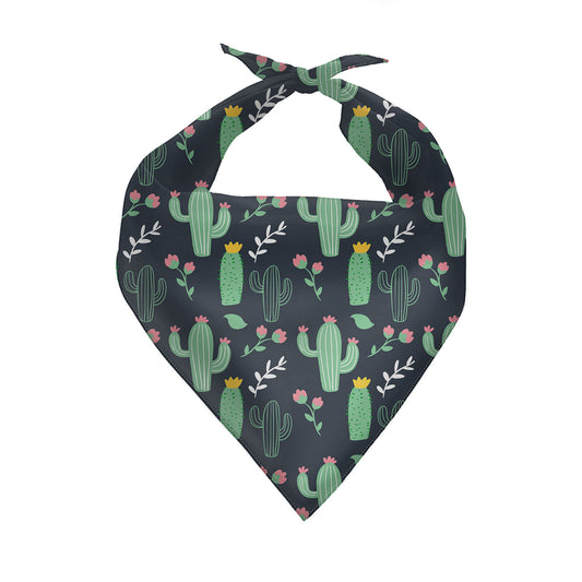 Plant Pattern Dog Triangle Bandana Polyester Scarf