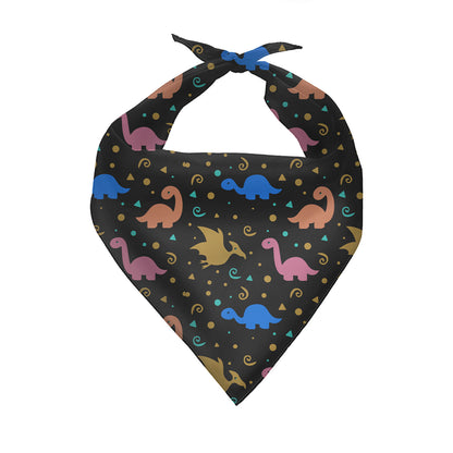 Plant Pattern Dog Triangle Bandana Polyester Scarf