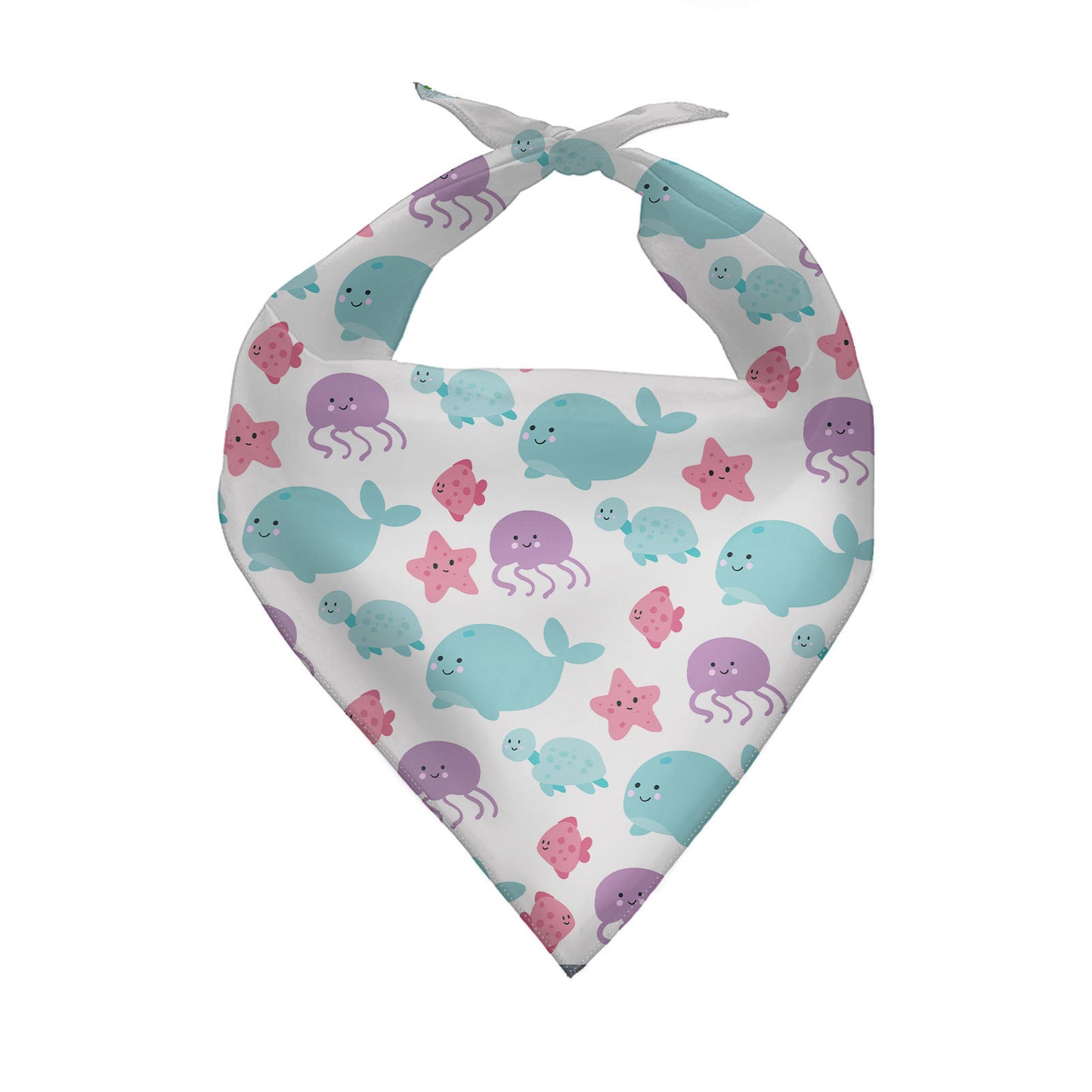 Plant Pattern Dog Triangle Bandana Polyester Scarf
