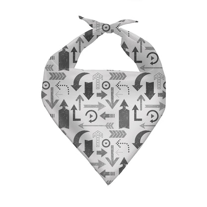 Plant Pattern Dog Triangle Bandana Polyester Scarf