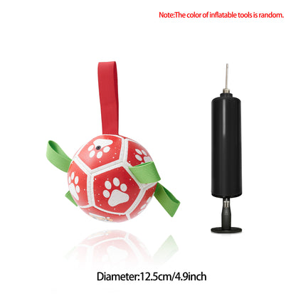Interactive Dog Inflated Soccer Ball Toy For Training And Outdoor Play