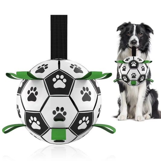 Interactive Dog Inflated Soccer Ball Toy For Training And Outdoor Play