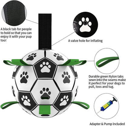 Interactive Dog Inflated Soccer Ball Toy For Training And Outdoor Play