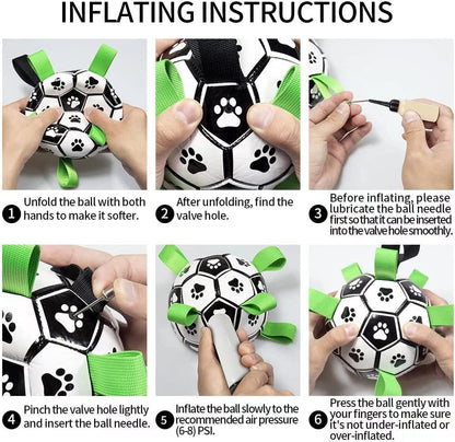 Interactive Dog Inflated Soccer Ball Toy For Training And Outdoor Play