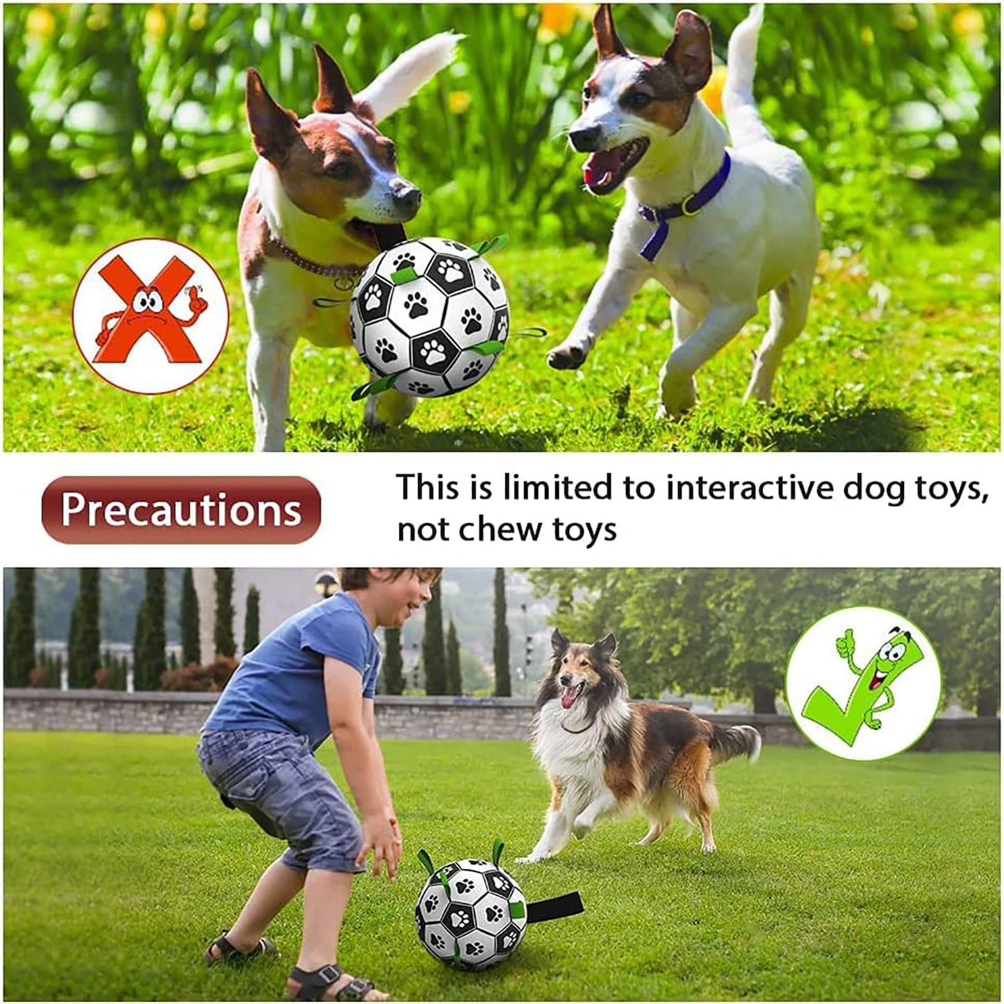 Interactive Dog Inflated Soccer Ball Toy For Training And Outdoor Play