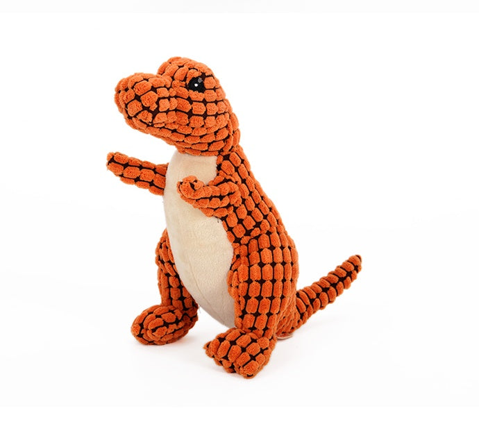 Dinosaur Dog Toy - Plush Stuffing Squeakers