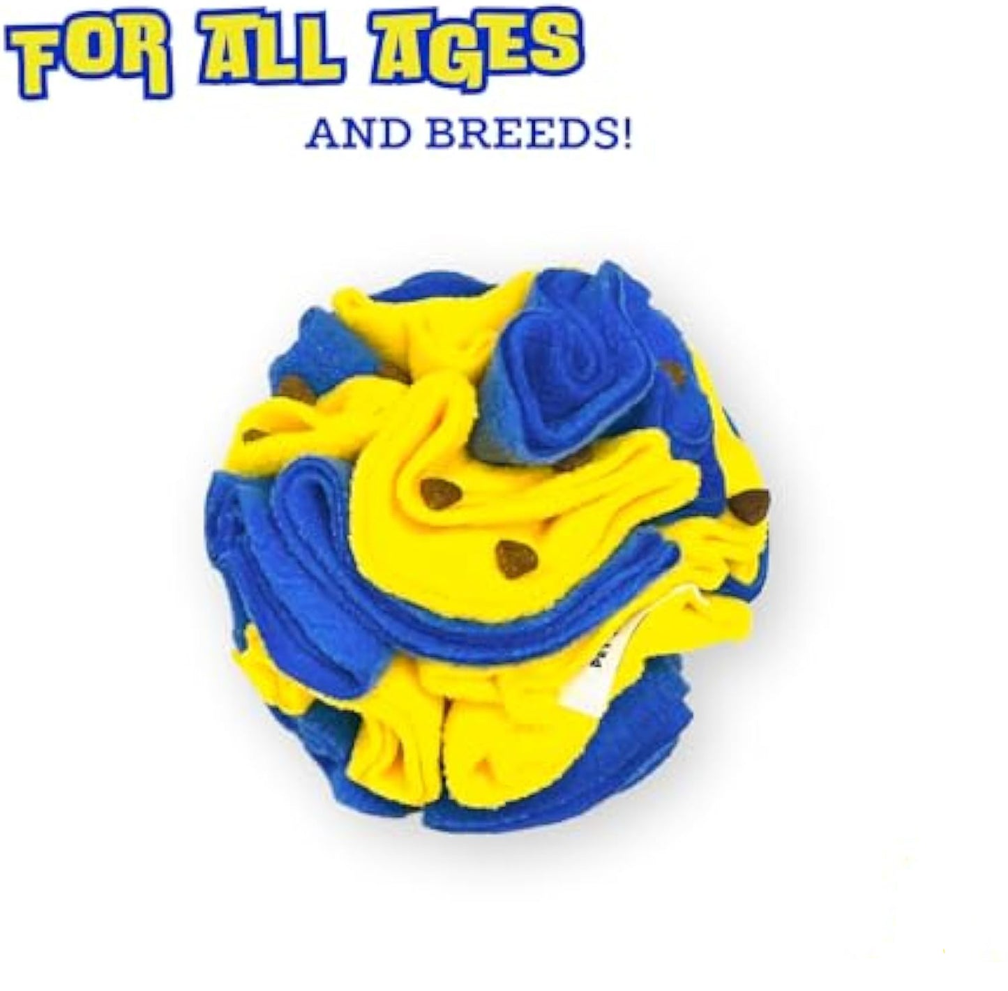 Interactive Foraging Dog Snuffle Ball Puzzle Toy - Yellow And Blue