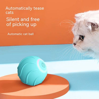 Smart Cat Toy Rolling Ball Silicone Pet Toy With Automatic Play