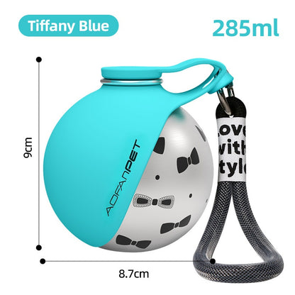 Portable Pet Stainless Steel Water Cup Small Dog Water Bottle. Convenient Dog Drink Dispenser