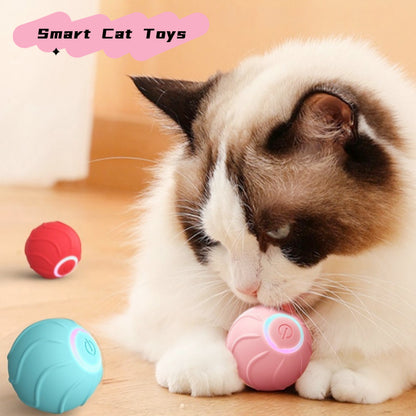 Smart Cat Toy Rolling Ball Silicone Pet Toy With Automatic Play