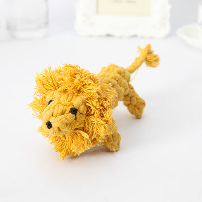 Pet Cotton Rope Lion Toy for Chewing