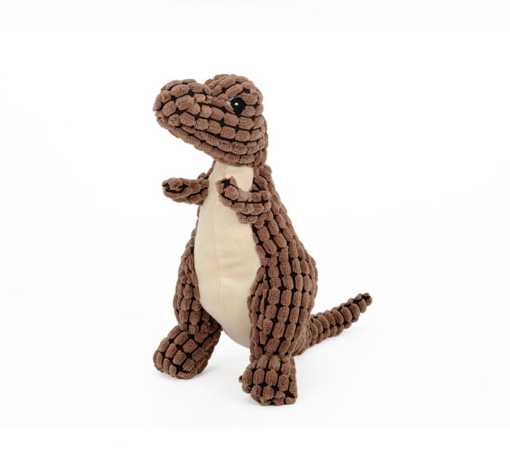 Dinosaur Dog Toy - Plush Stuffing Squeakers