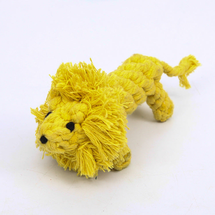 Pet Cotton Rope Lion Toy for Chewing