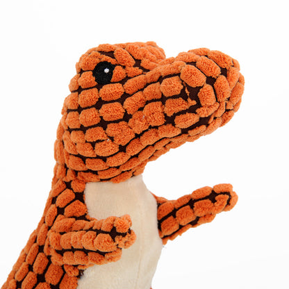 Dinosaur Dog Toy - Plush Stuffing Squeakers