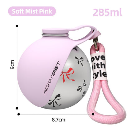 Portable Pet Stainless Steel Water Cup Small Dog Water Bottle. Convenient Dog Drink Dispenser