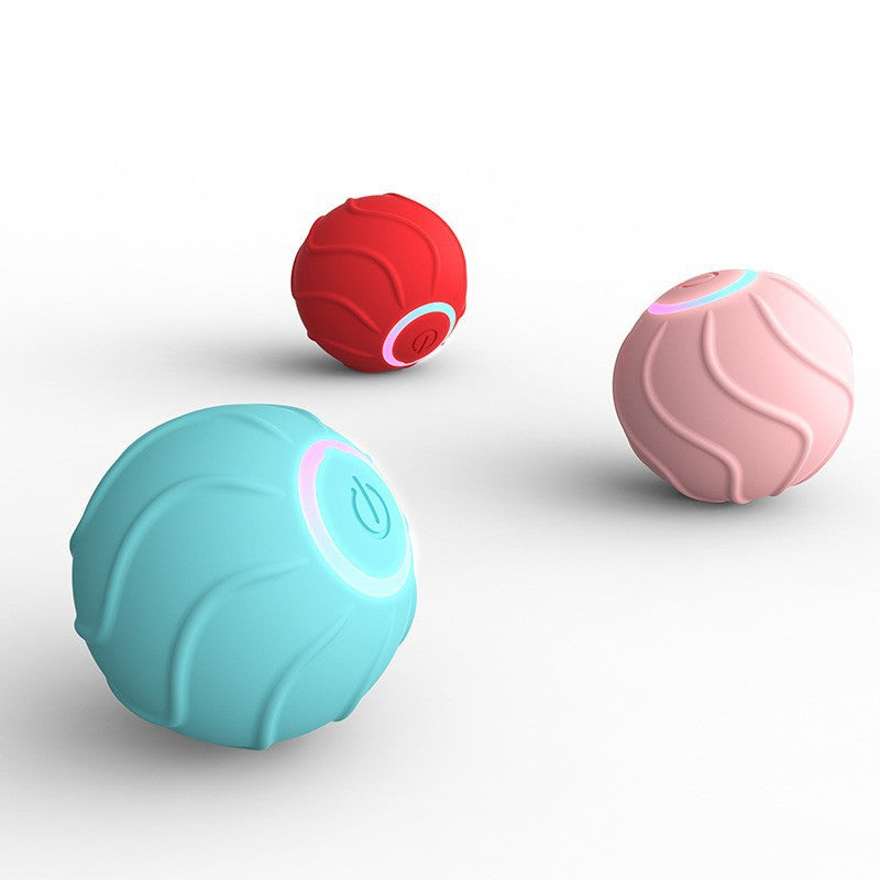 Smart Cat Toy Rolling Ball Silicone Pet Toy With Automatic Play