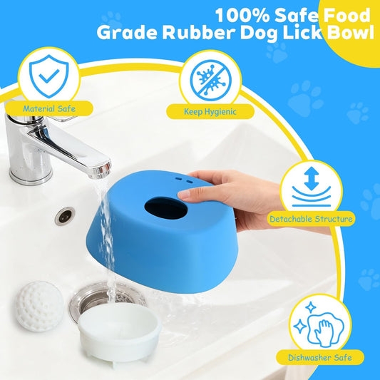 CalmEats™ Slow Feeder Bowl – Anti-Choke & Anxiety Relief Lick Mat