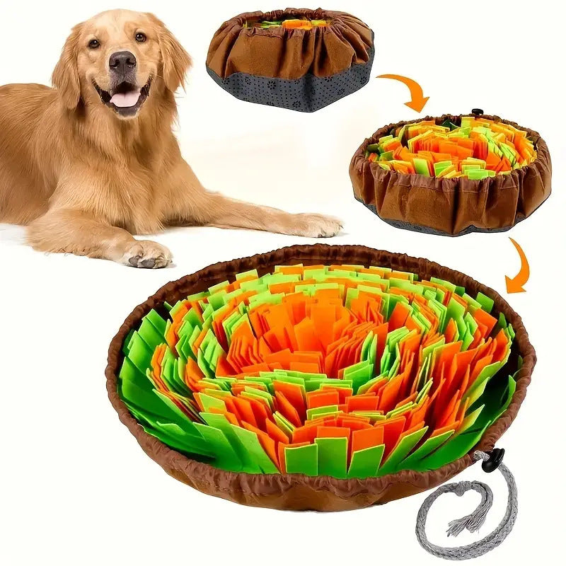 IQ Puzzle Health Dog Bowl Mat Slow-Feeding Training Blanket