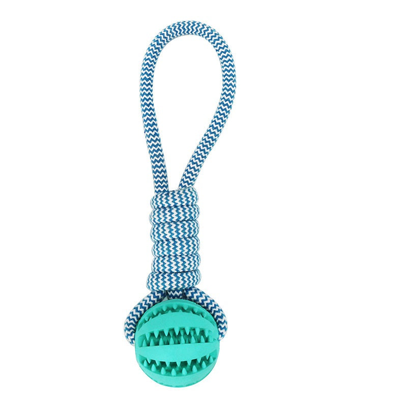 Dog Toys Treat Balls Interactive Rope Rubber Balls for Chewing Bite Resistant Toys