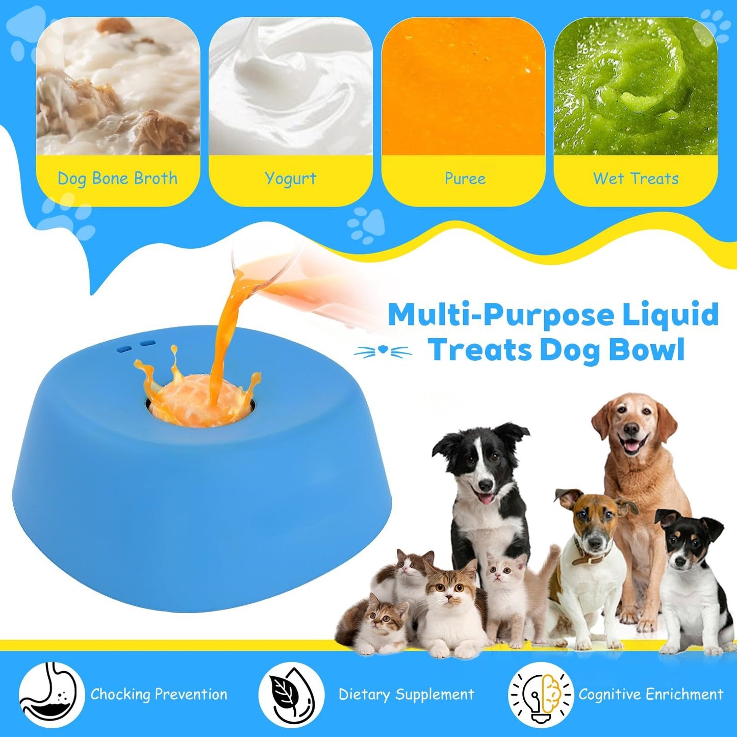 CalmEats™ Slow Feeder Bowl – Anti-Choke & Anxiety Relief Lick Mat
