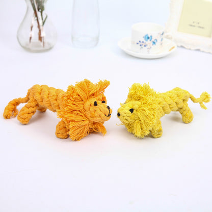 Pet Cotton Rope Lion Toy for Chewing